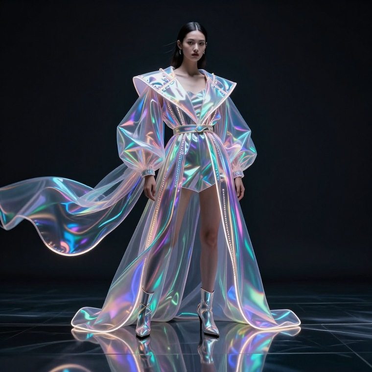 DiffusionOPSD result for futuristic fashion prompt