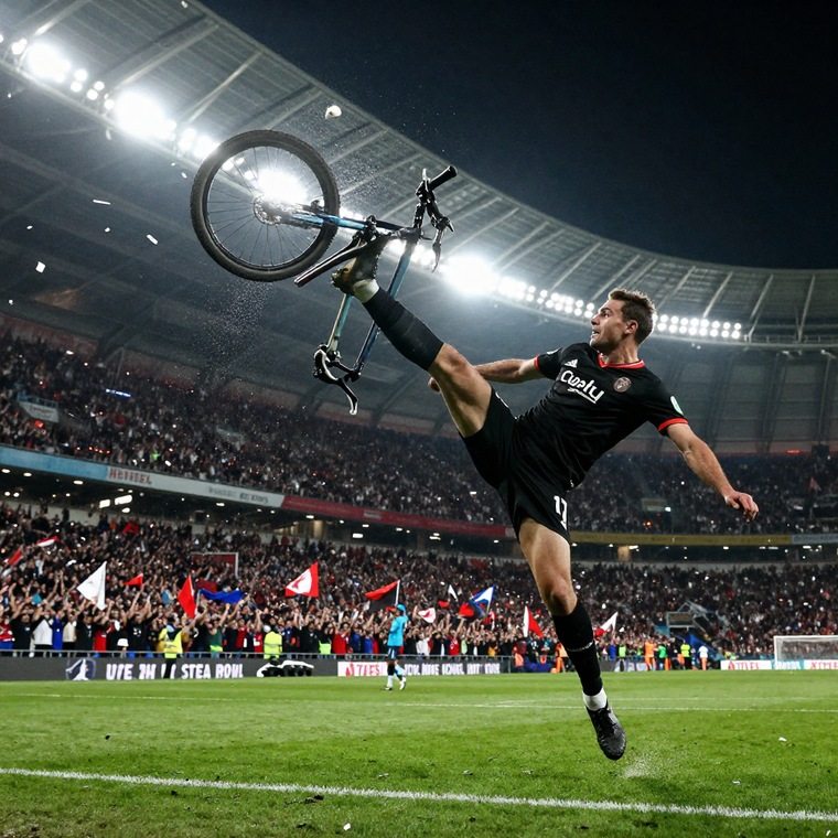 FlowGRPO bicycle kick result