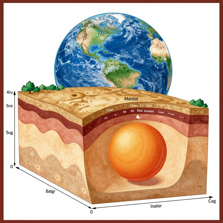Base model Earth layers poster